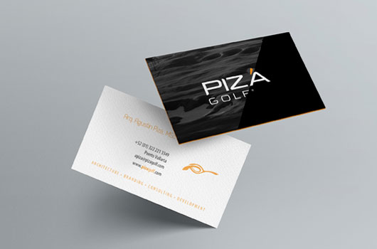PIZ'A Golf Business Card Design