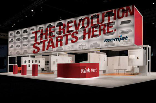 Memjet Island trade show booth design