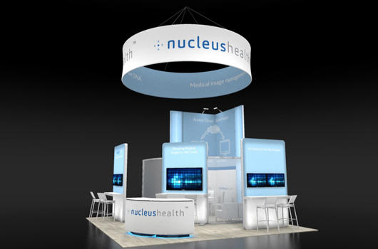 Nucleus Health trade show booth design